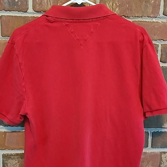 Tommy Hilfiger Vibrant Red Classic Fit Polo Shirt, Size Medium - Picture 5 of 5